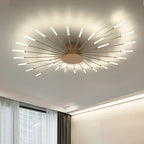Modern LED Ceiling Chandelier - Minimalist Design Inspired by Sun Rays