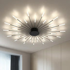Modern LED Ceiling Chandelier - Minimalist Design Inspired by Sun Rays