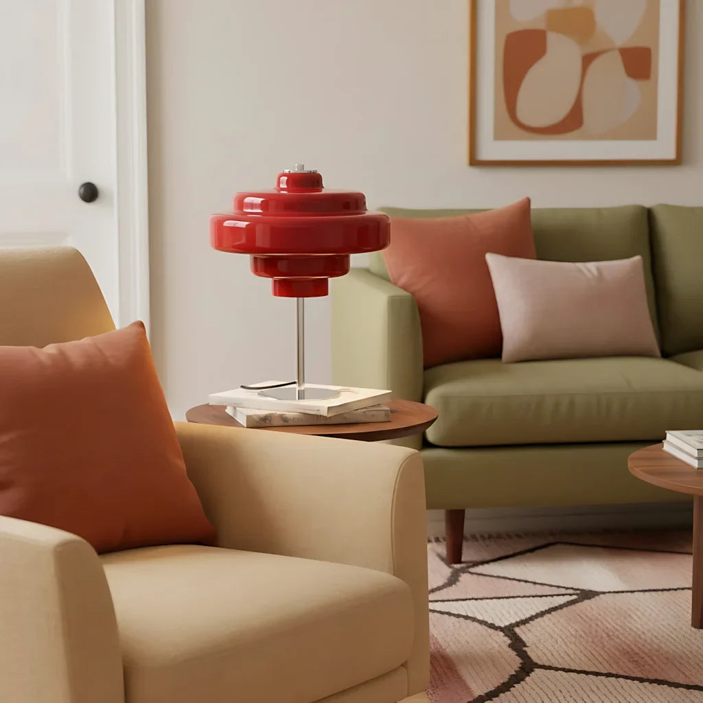 Serenyra Macaron Orange Glass Table Lamp