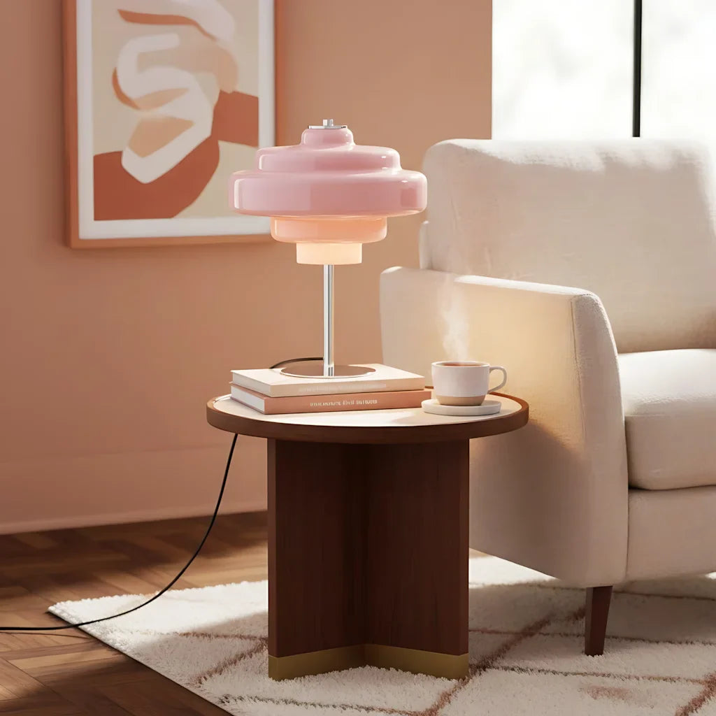 Serenyra Macaron Orange Glass Table Lamp