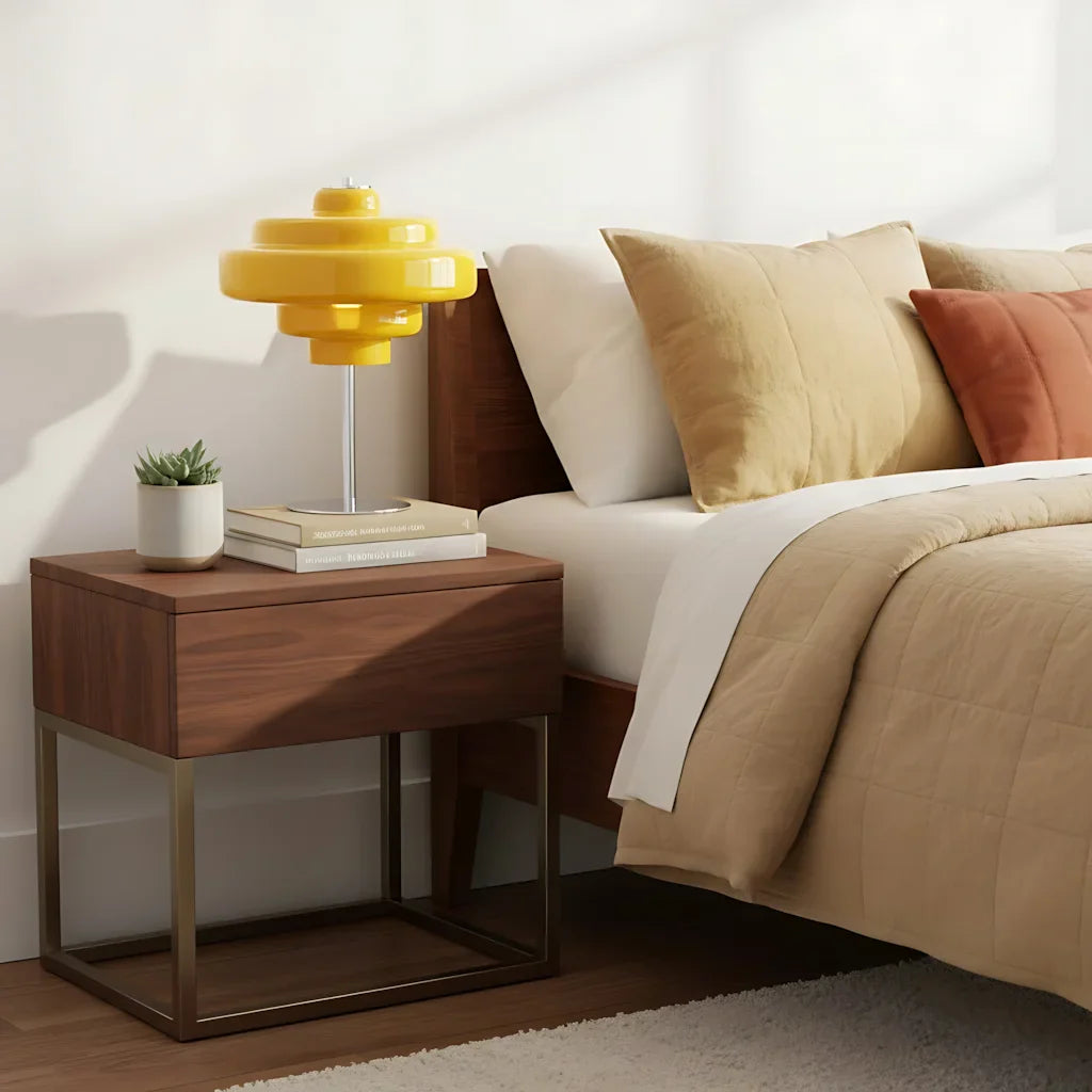 Serenyra Macaron Orange Glass Table Lamp