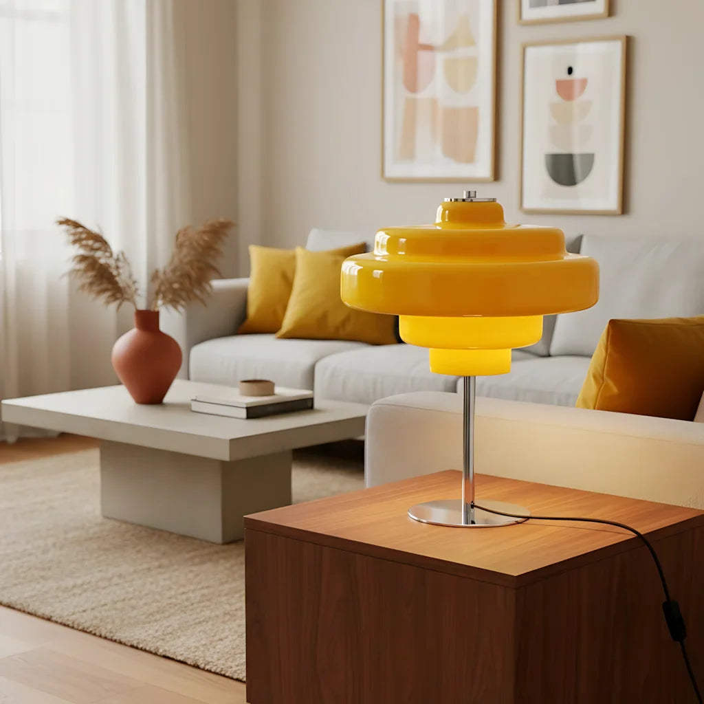 Serenyra Macaron Orange Glass Table Lamp