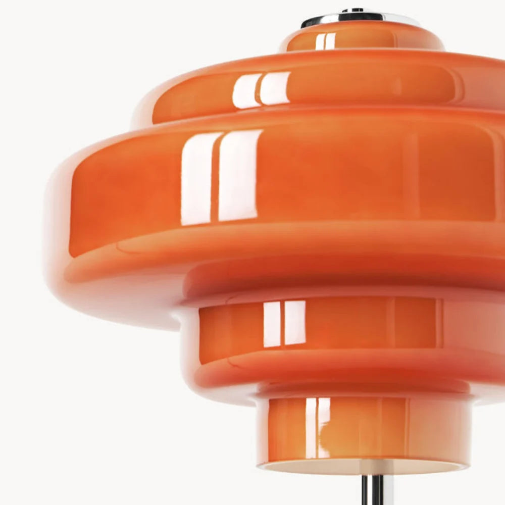 Serenyra Macaron Orange Glass Table Lamp