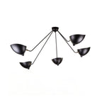 Solara Three-Arm Black Sculptural Ceiling Light