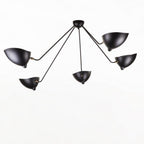 Solara Three-Arm Black Sculptural Ceiling Light