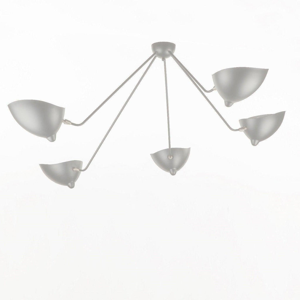 Solara Three-Arm Black Sculptural Ceiling Light