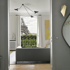 Solara Three-Arm Black Sculptural Ceiling Light