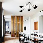 Solara Three-Arm Black Sculptural Ceiling Light