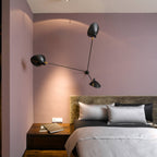 Solara Three-Arm Black Sculptural Ceiling Light
