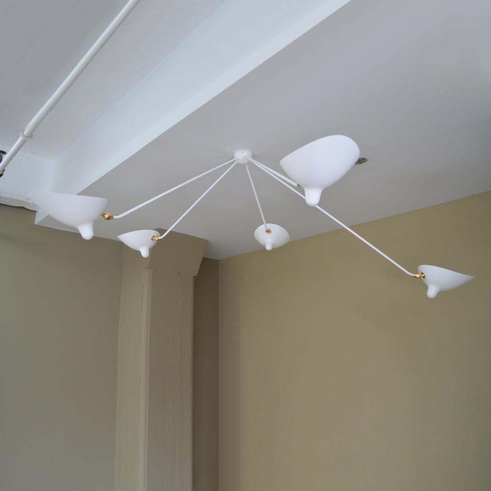 Solara Three-Arm Black Sculptural Ceiling Light