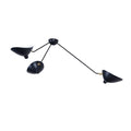 Solara Three-Arm Black Sculptural Ceiling Light