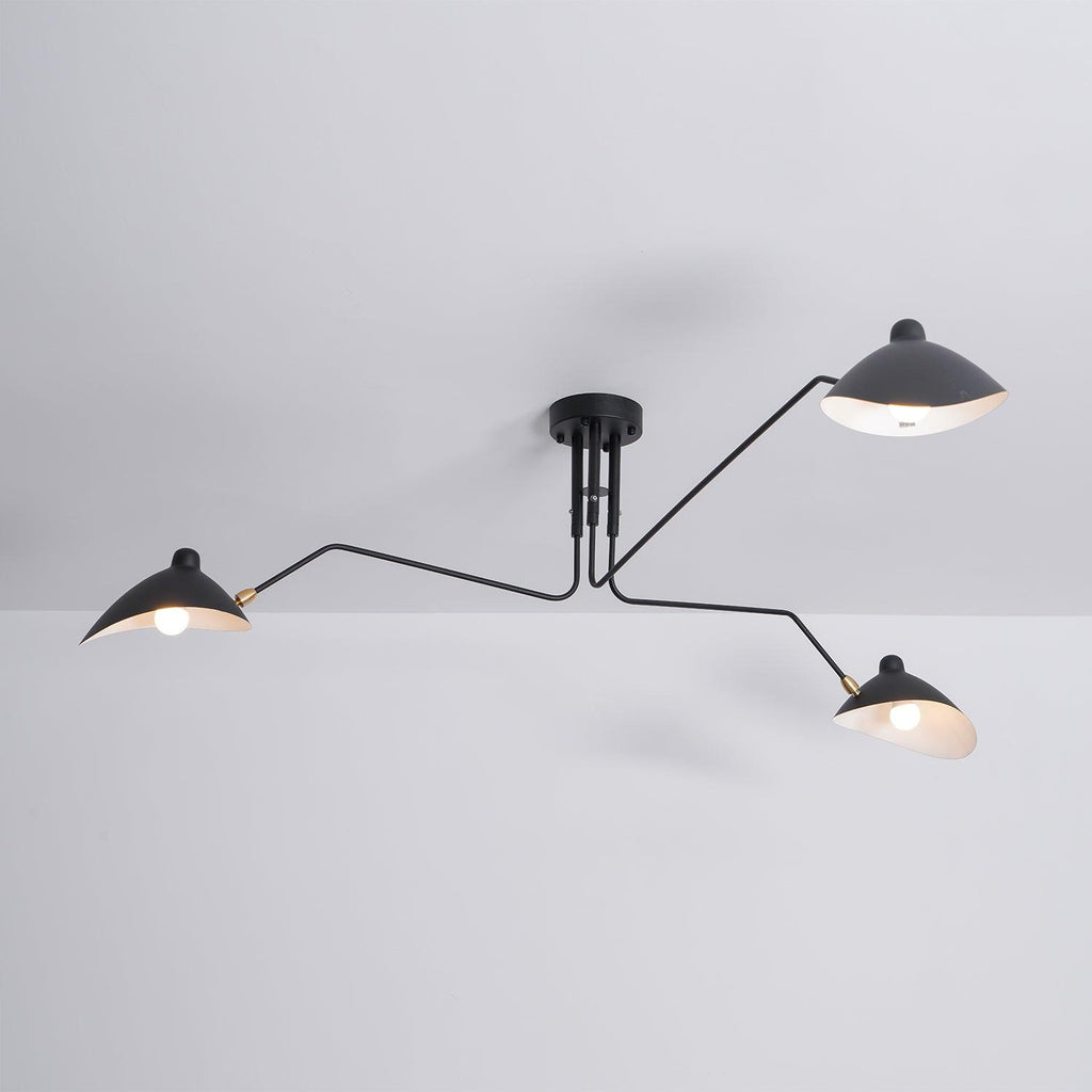 Jaler Industrial Ceiling Light with Three Arms