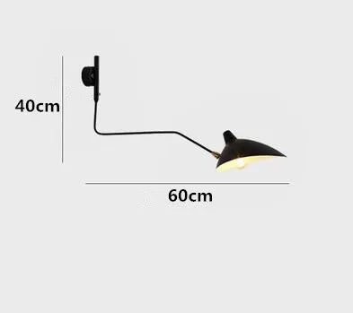 Designer wall lamp with double arm – adjustable wall light for living room, office, or bedroom