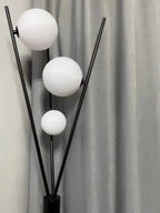 Designer LED Floor Lamp with Moon-Shaped Shades – Table and Floor Lamp on Tripod