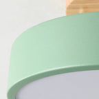 Modern LED ceiling lamp made of wood