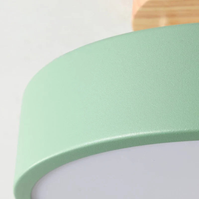 Modern LED ceiling lamp made of wood