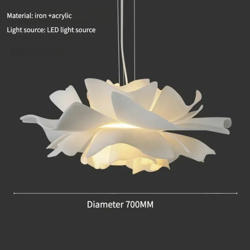 Hanging Lotus Flower Shaped Lamp – Decorative Ceiling Light with Layered Shade