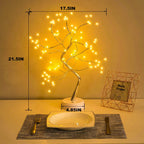 Auralyn – 108 LED Bonsai Table Lamp with Remote Control and USB