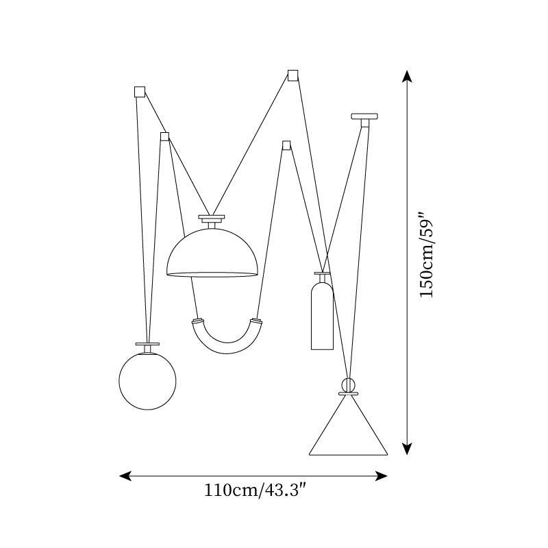 Geometric Shape Art Modern Chandelier