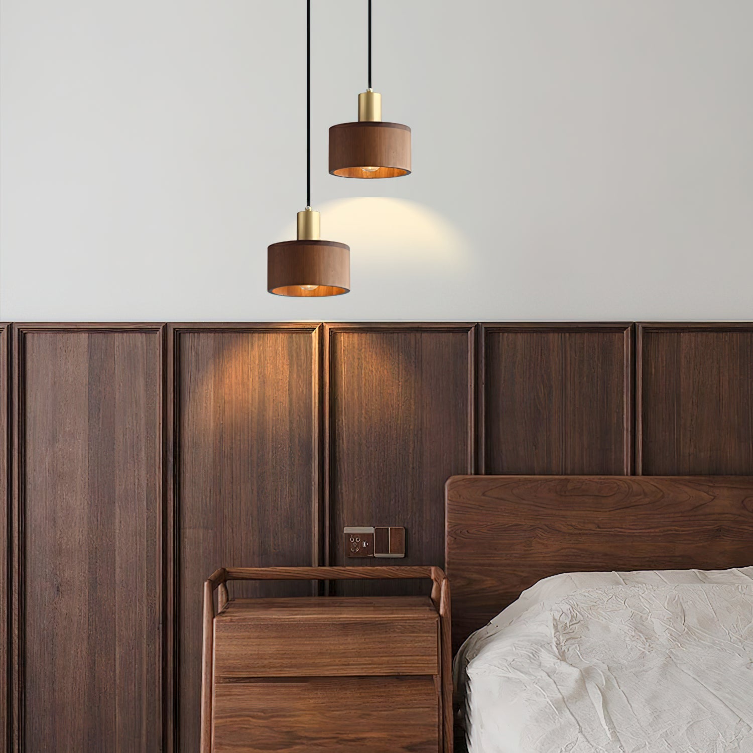 Shinki Walnut Pendant Light