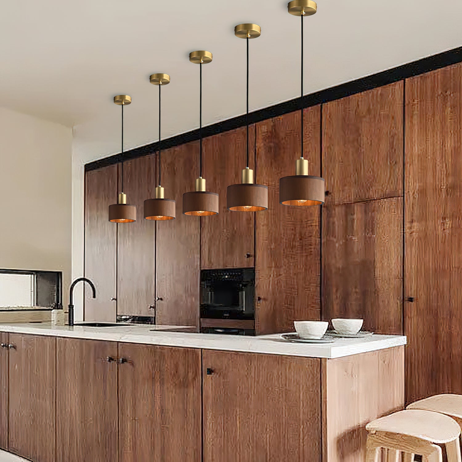 Shinki Walnut Pendant Light