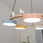 Cliff Round Chandelier with Bird