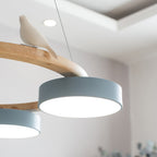 Cliff Round Chandelier with Bird