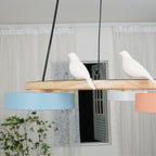 Cliff Round Chandelier with Bird