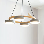 Cliff Round Chandelier with Bird