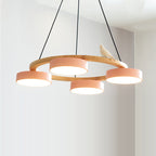 Cliff Round Chandelier with Bird
