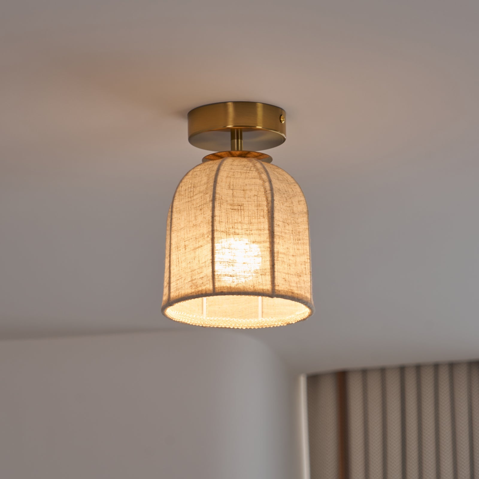 Sienna Linen Ceiling Lamp