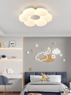 Solara Six-Petal Flower Ceiling Light for Children's Room
