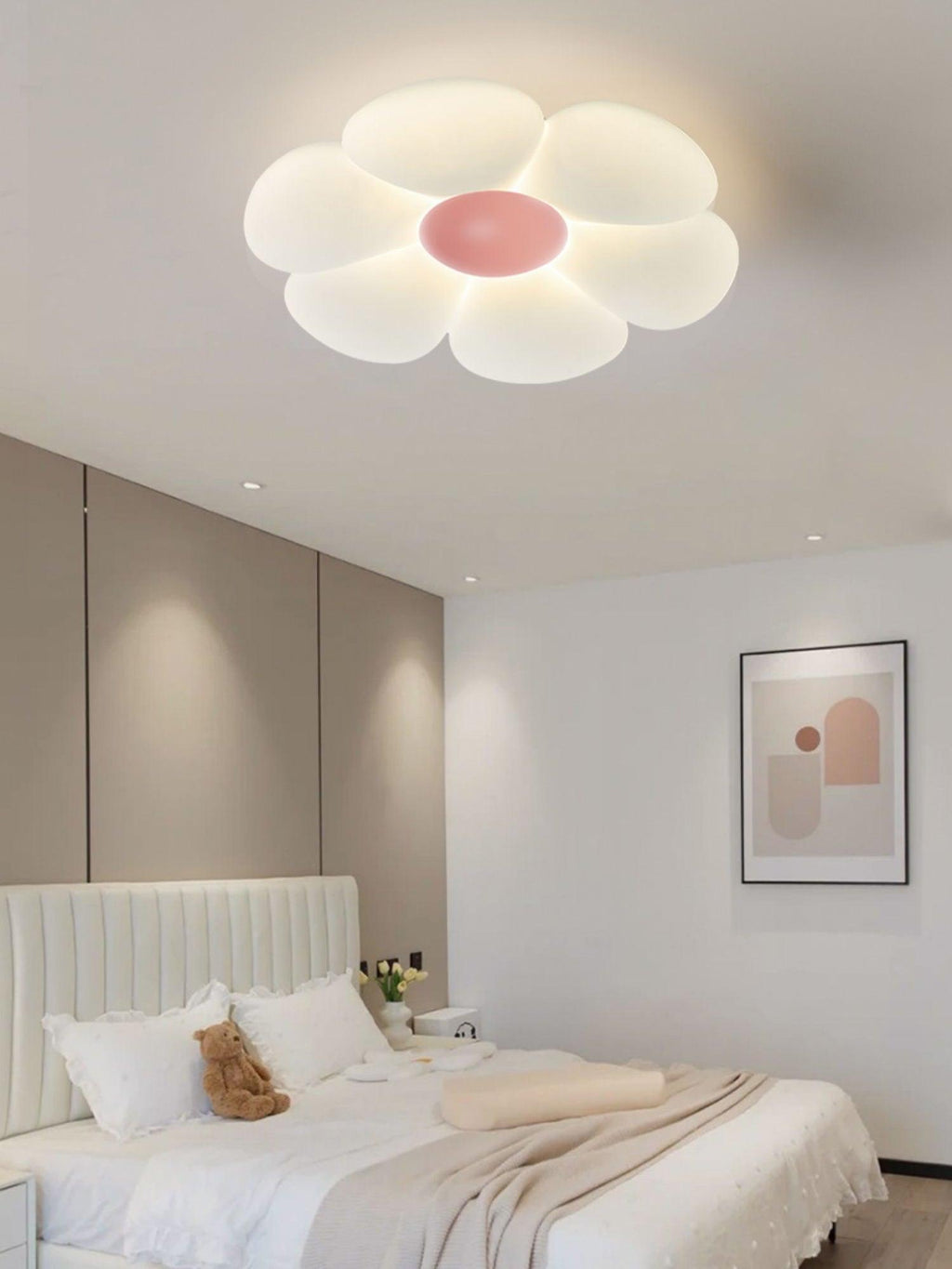 Solara Six-Petal Flower Ceiling Light for Children's Room
