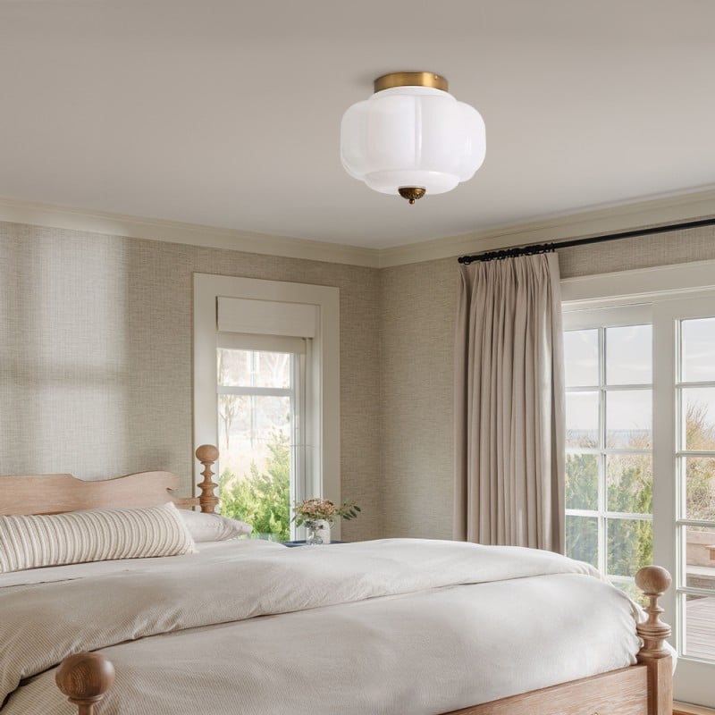 Sól Eloise Glass Semi Flush Mount Ceiling Light