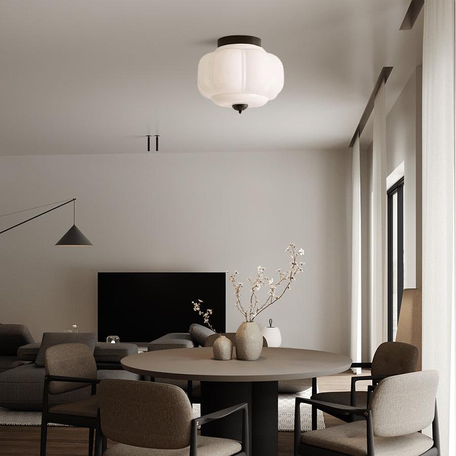 Sól Eloise Glass Semi Flush Mount Ceiling Light