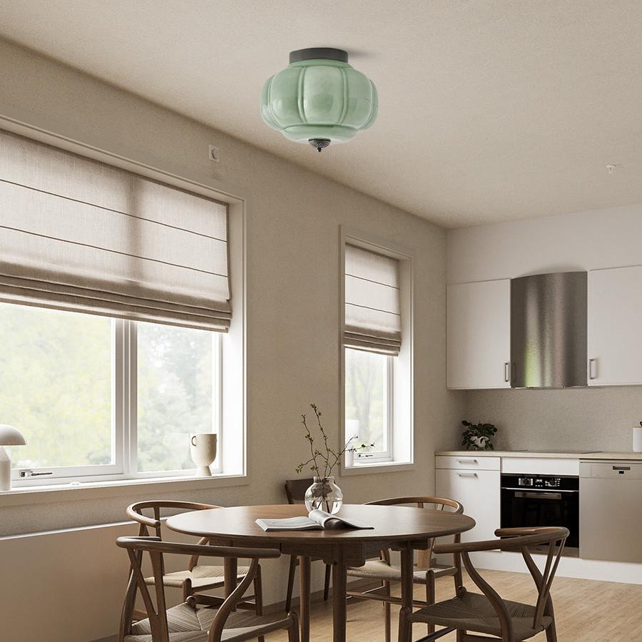 Sól Eloise Glass Semi Flush Mount Ceiling Light