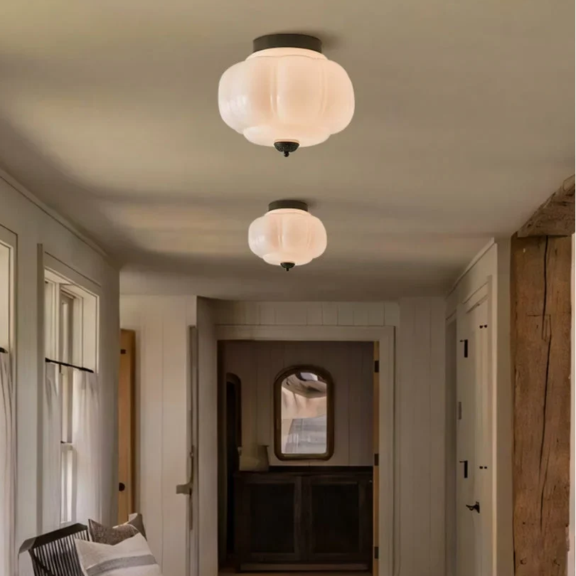 Sól Eloise Glass Semi Flush Mount Ceiling Light
