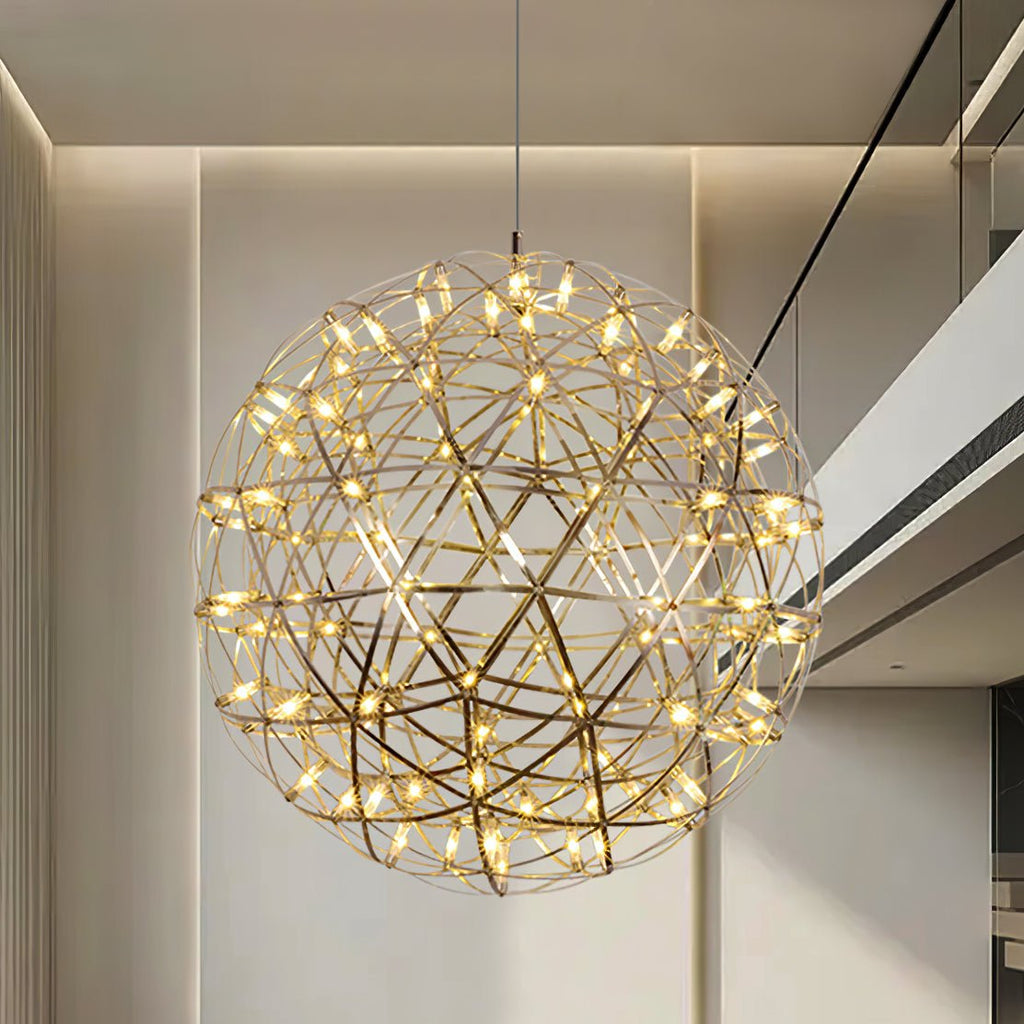 Ivthayra Luxury Postmodern Golden Ball Suspension