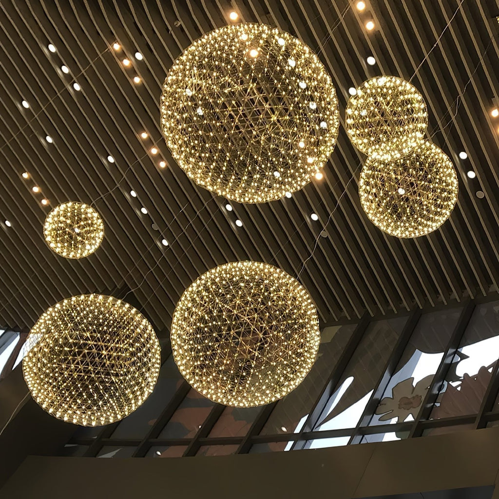 Ivthayra Luxury Postmodern Golden Ball Suspension
