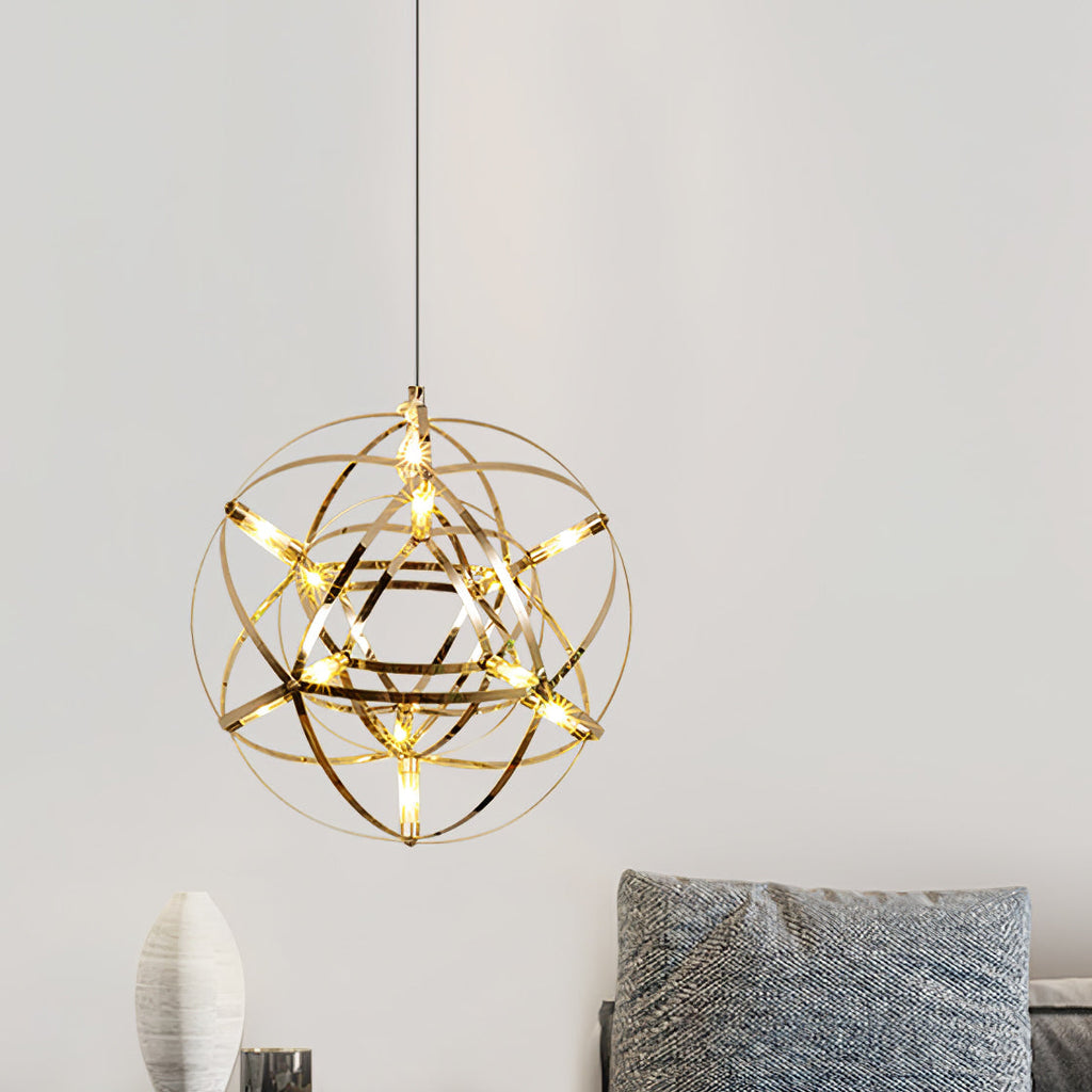 Ivthayra Postmodern Luxury Sphere Gold Pendant Light