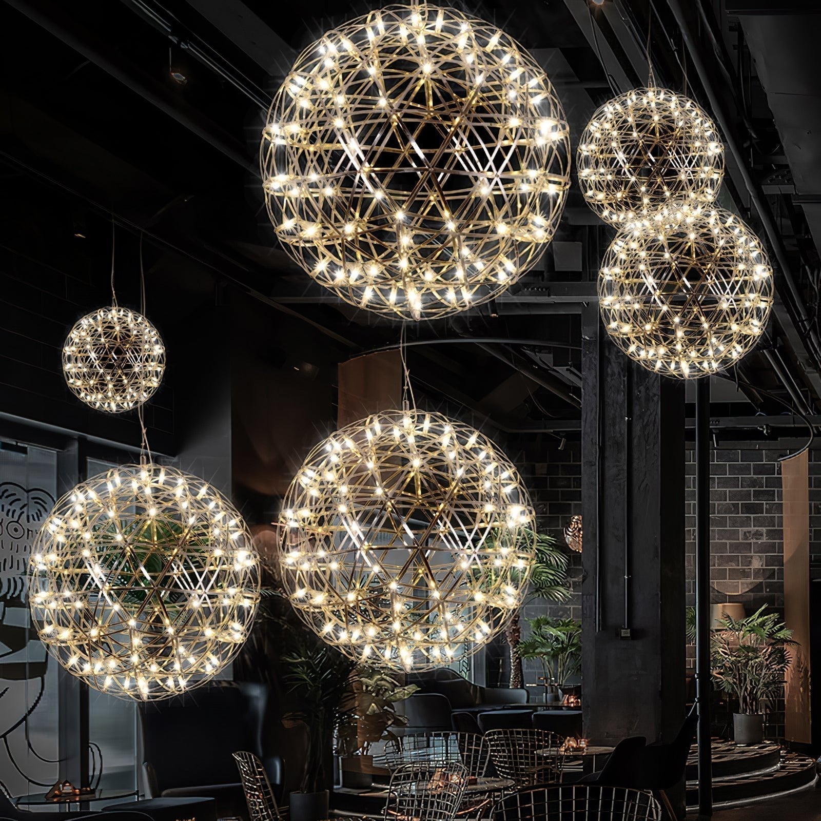 Ivthayra Postmodern Luxury Sphere Gold Pendant Light