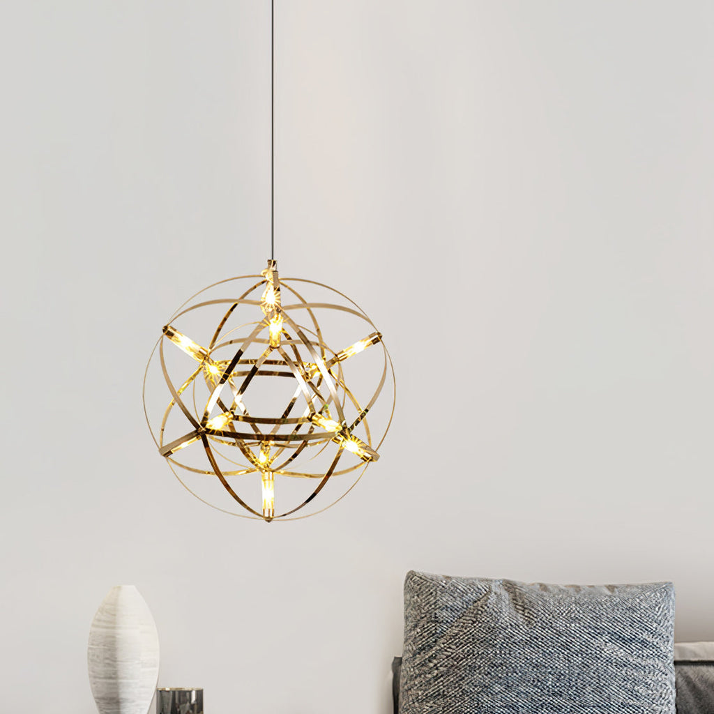Ivthayra Postmodern Luxury Sphere Gold Pendant Light