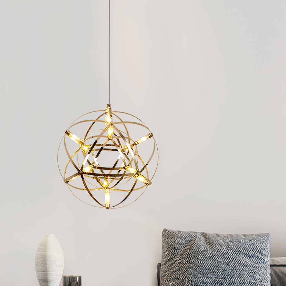 Ivthayra Postmodern Luxury Sphere Gold Pendant Light