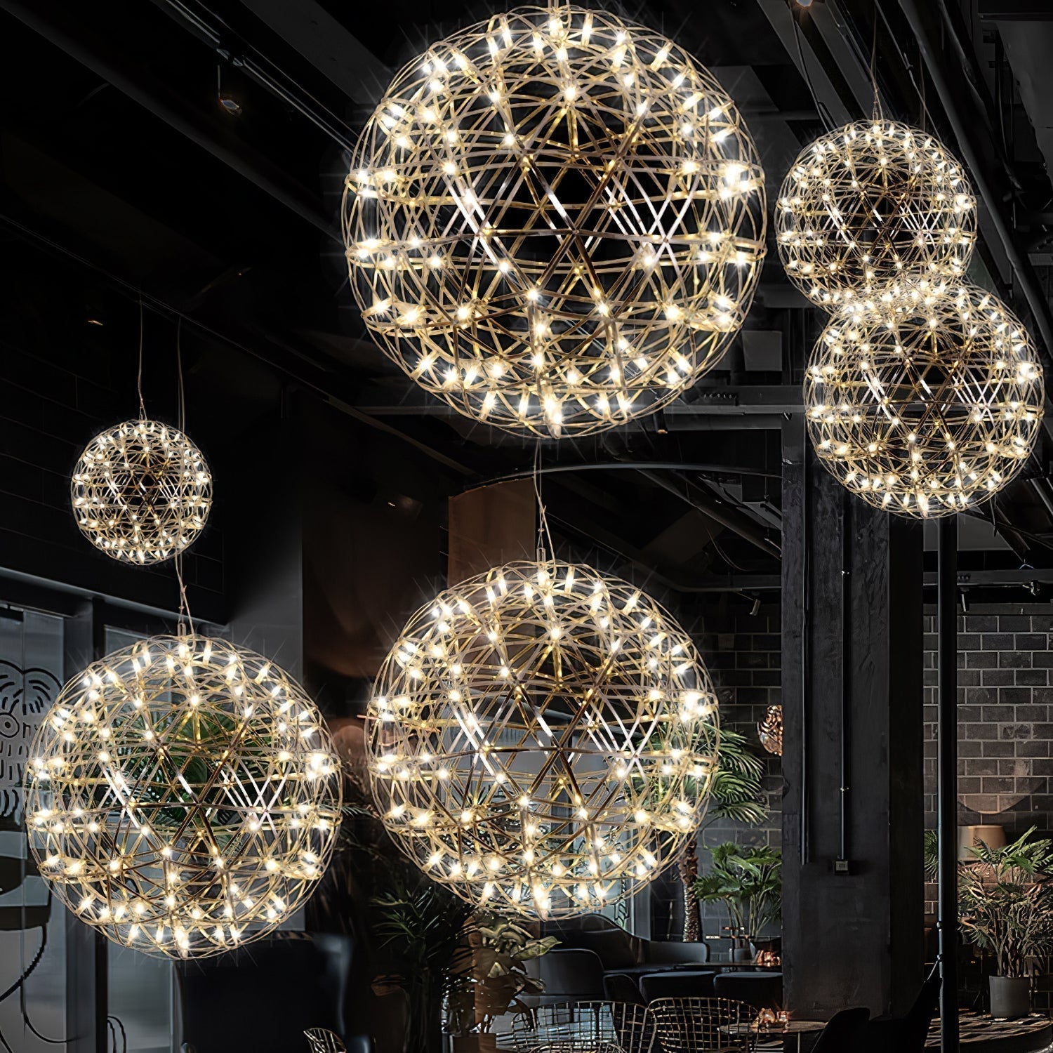 Ivthayra Postmodern Luxury Sphere Gold Pendant Light