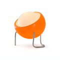 Zayden - Minimalist Iron Base Table Lamp Orange Glass Shade