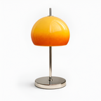 Eira - Bauhaus Retro Glass Table Lamp Orange Mushroom