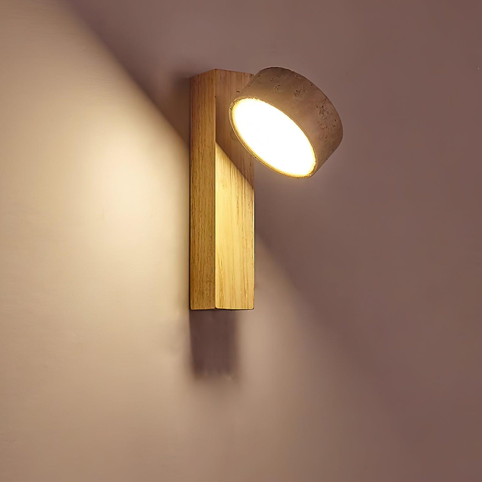 Jovan Wall Light Made of Travertine and Wood