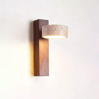 Jovan Wall Sconce in Travertine & Wood