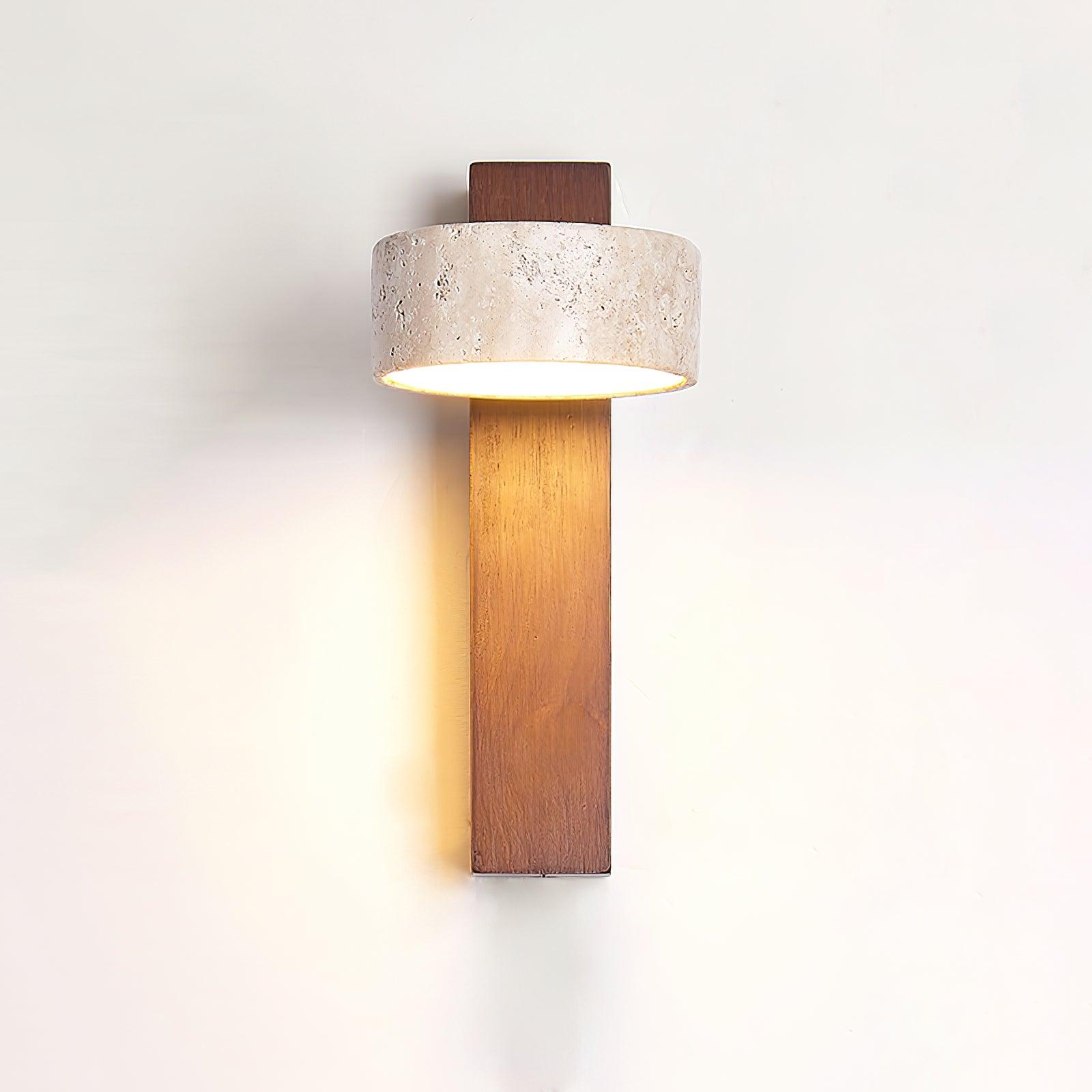 Jovan Wall Light Made of Travertine and Wood