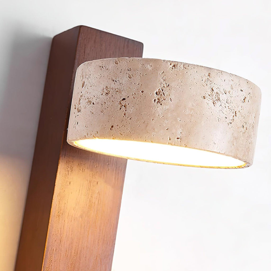 Jovan Wall Light Made of Travertine and Wood